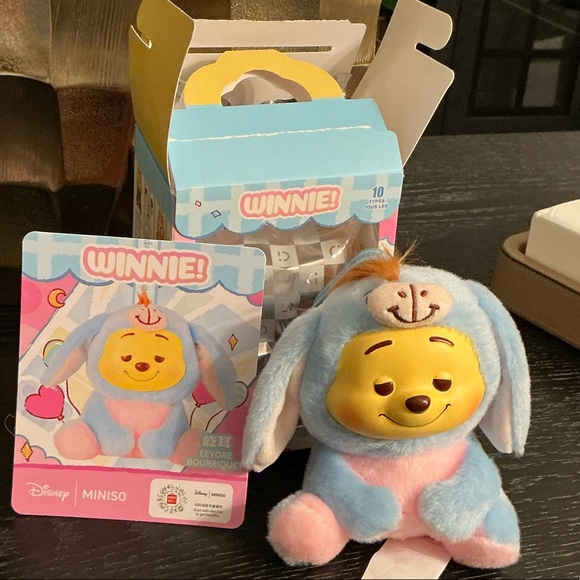 Disney Other - Disney Eeyore Blue and Yellow Eeyore Plush by Miniso